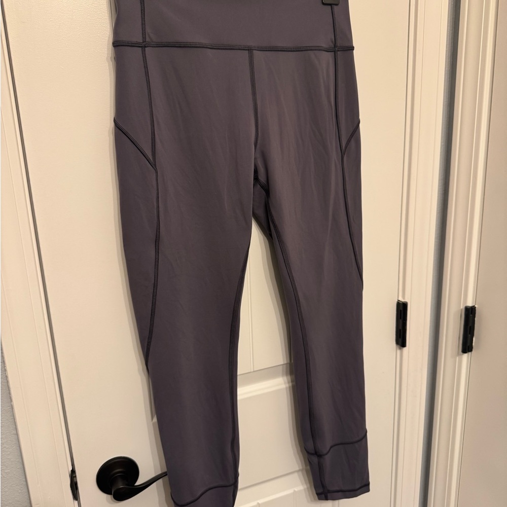 Grayish Purple High-Waisted Leggings